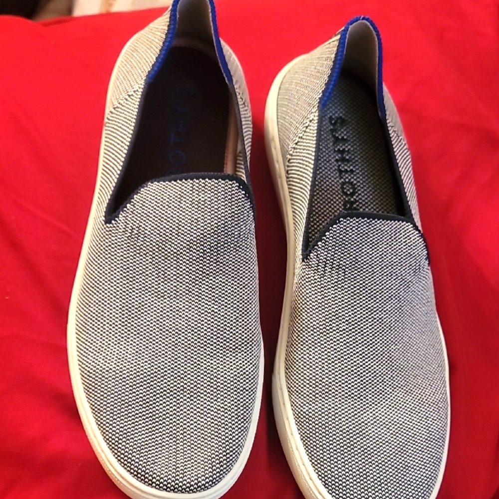 Womens Classic Rothys Gray Slip-On Shoes